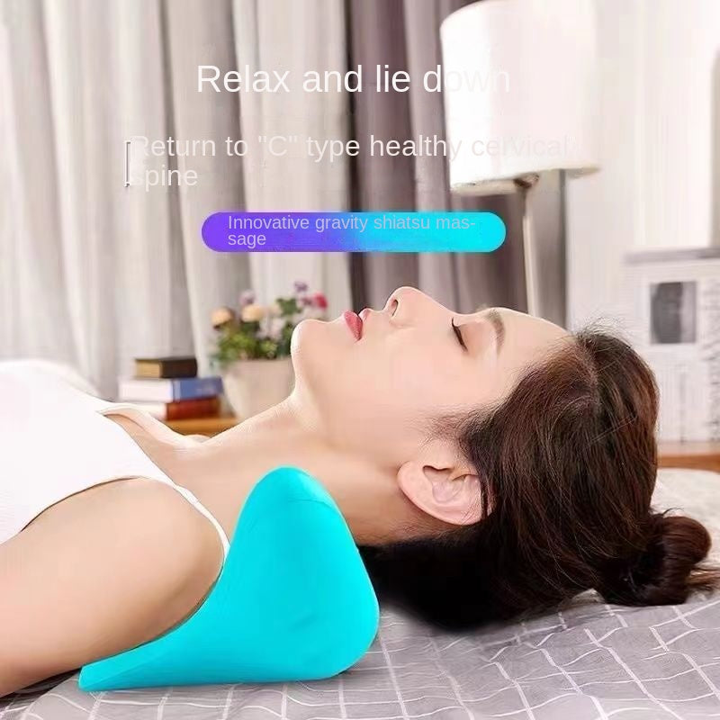 Cervical Spine Massage Pillow Gravity Acupressure Neck Massager Cervical Spine Pillow Neck Shoulder Massage Pillow Home Traction Corrector - HolisticBMS